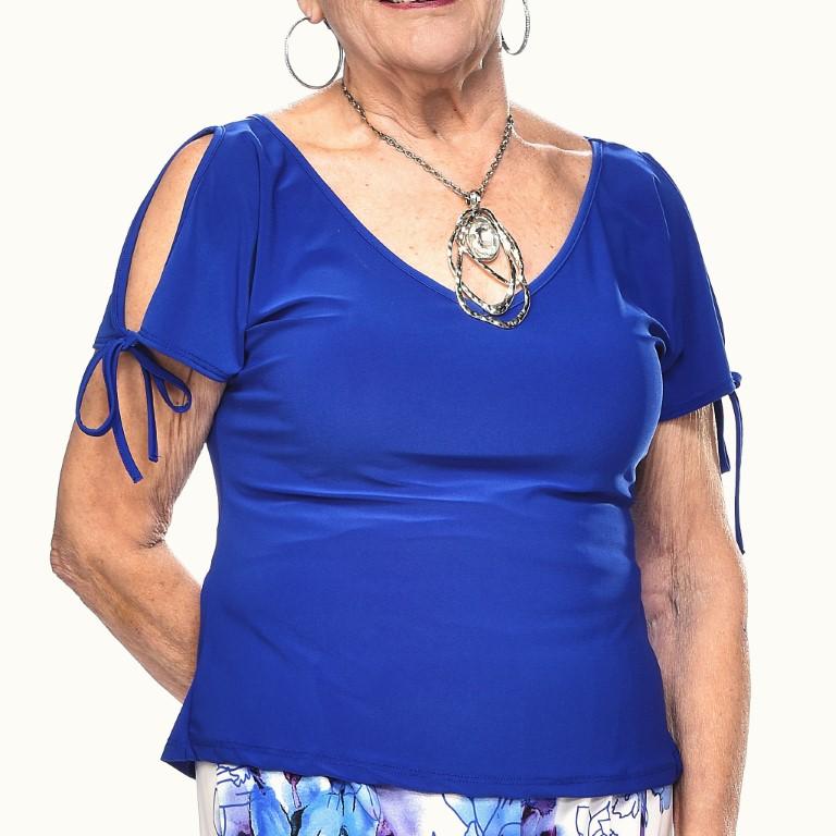 Cropped V-Neck Top