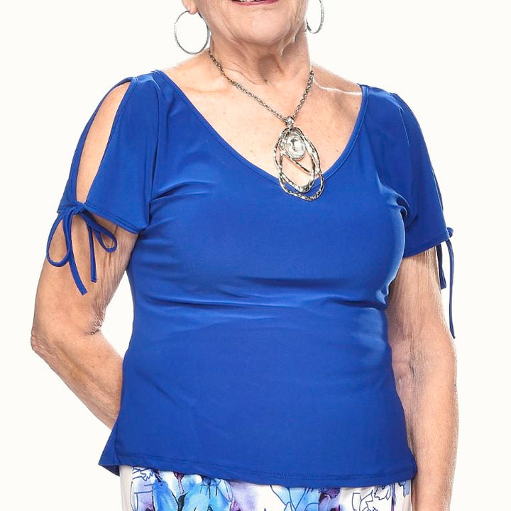 Cropped V-Neck Top