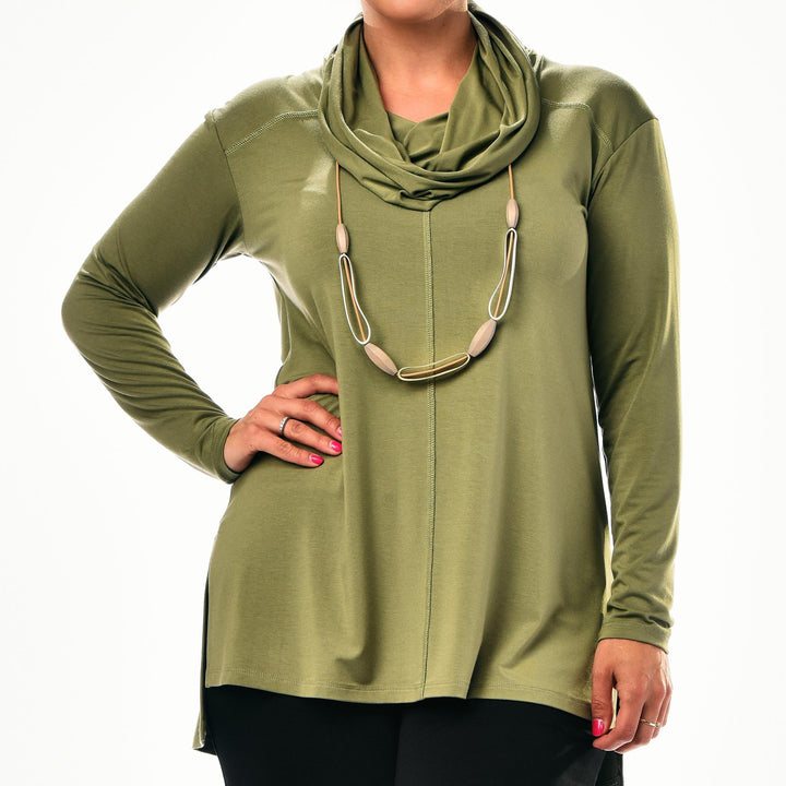 Bamboo Cowl Collar Top