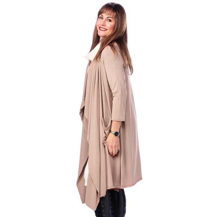 Bamboo Pocketed Cascade Cardigan